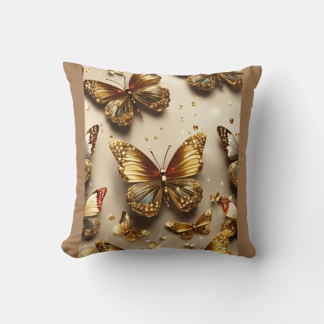 Dreamy Butterflies Throw Kissen (Vorderseite)