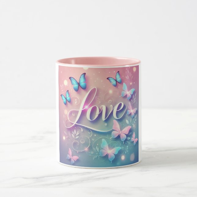 Dreamy Butterfly Liebe Glow Tasse (Zentrum)