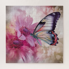 Dreamy Butterfly mit rosafarbenen Blume