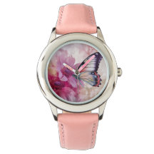 Dreamy Butterfly mit rosafarbenen Blume