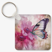Dreamy Butterfly mit rosafarbenen Blume