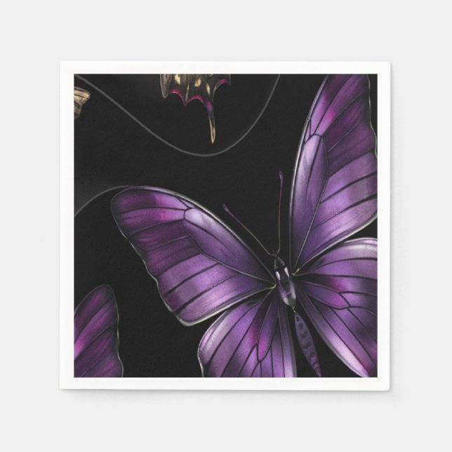Dreamy Butterfly Pattern Serviette (Vorderseite)