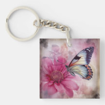 Dreamy Butterfly über die Leinwand der Blumen