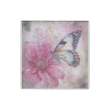 Dreamy Butterfly über die Leinwand der Blumen