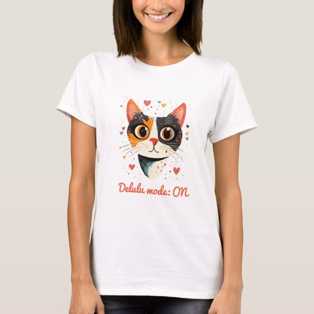 Dreamy Cat - Delulu Modus ON T-Shirt (Vorderseite)