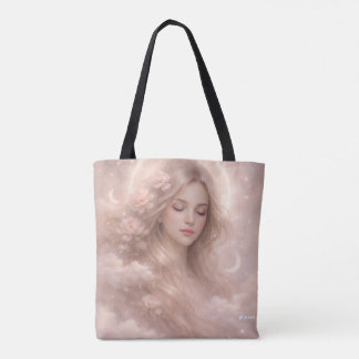 Dreamy Celestial Woman Tote Bag – Soft Feminine Su Tasche