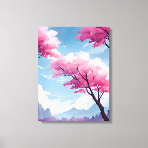 Dreamy Cherry Blossoms Leinwand Kunst