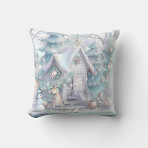 Dreamy Christmas Gingerbread House Throw Kissen