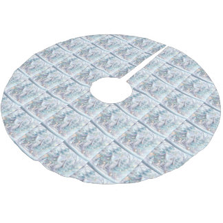 Dreamy Christmas Gingerbread House Tree Skirt Polyester Weihnachtsbaumdecke