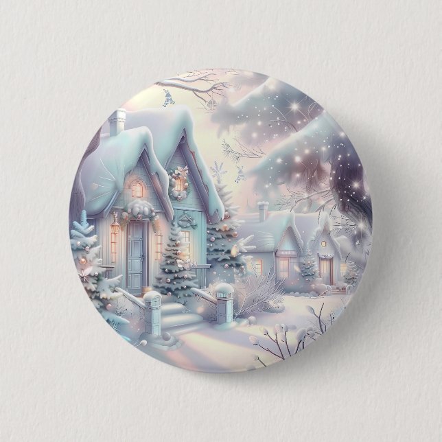 Dreamy Christmas Village Button (Vorderseite)