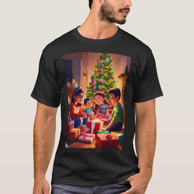 "Dreamy Christmas Watercolor T - Shirt" T-Shirt (Vorderseite)