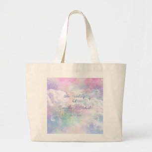 Dreamy Clouds and Stars Wedding Jumbo Stoffbeutel