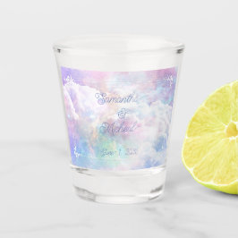 Dreamy Clouds and Stars Wedding Schnapsglas