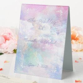 Dreamy Clouds and Stars Wedding Tischaufsteller
