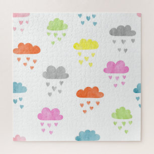 Dreamy Clouds: Wasserfarbener Herzrain