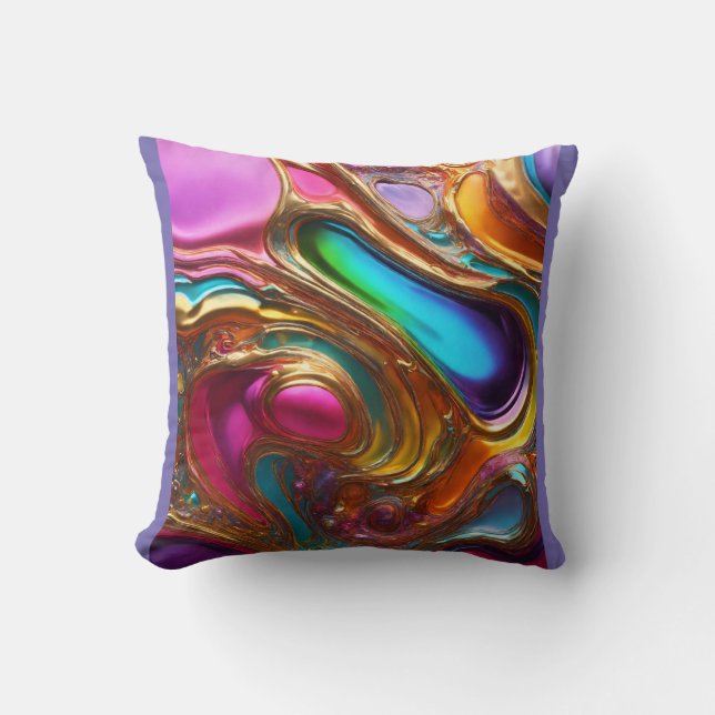 Dreamy Colorful Throw Kissen (Vorderseite)