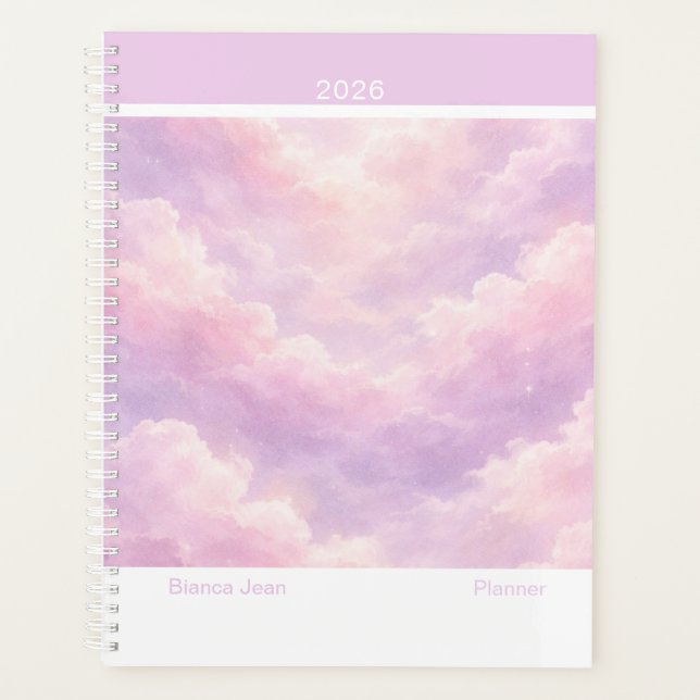 Dreamy Cotton Candy Cloudscape Modern Large Planer (Vorderseite)