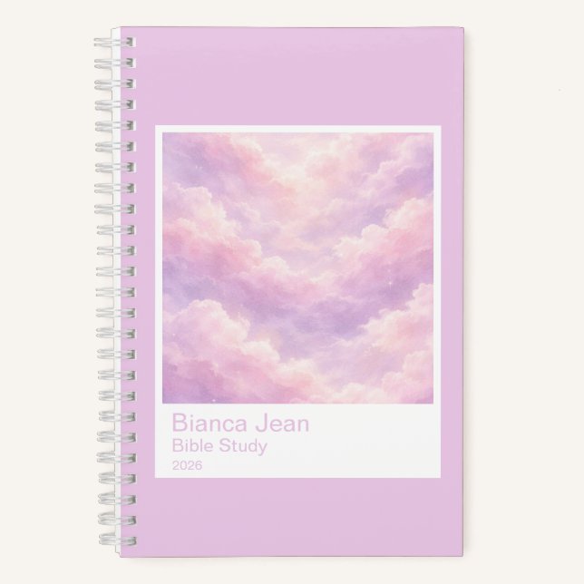 Dreamy Cotton Candy Cloudscape Photo Swatch Small Notizbuch (Vorderseite)