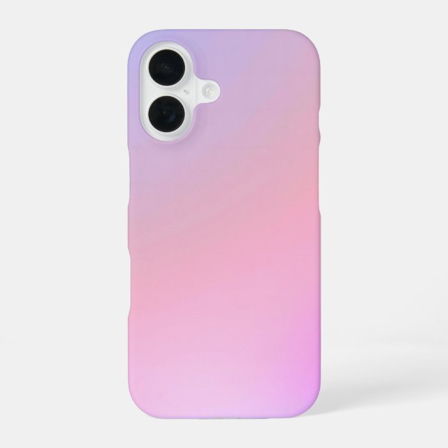 Dreamy Cotton Candy Pastel Gradient iPhone 16 Hülle (Rückseite)