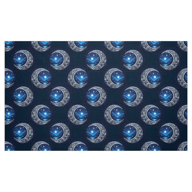 Dreamy Crescent Moon Stoff (Fat Quarter (45,7 x 55,9 cm))