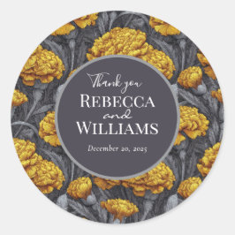 Dreamy Custom Carnation Fantasy Beach Wedding Runder Aufkleber