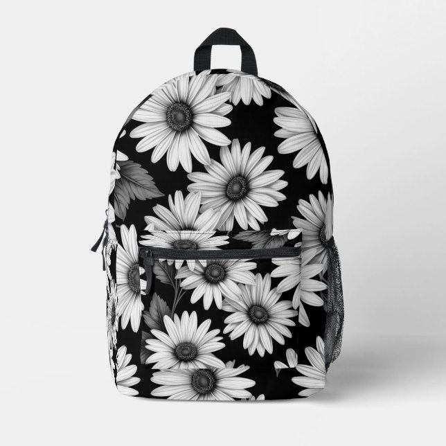 Dreamy Daisies Bedruckter Rucksack (Vorderseite)
