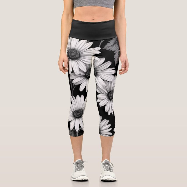 Dreamy Daisies Capri Leggings (Vorderseite)
