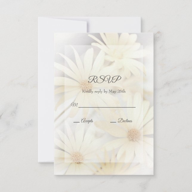 Dreamy Daisis 2 RSVP-Karte RSVP Karte (Vorderseite)