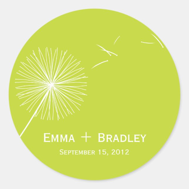 Dreamy Dandelion Fevor Sticker - Meadow Green (Vorderseite)