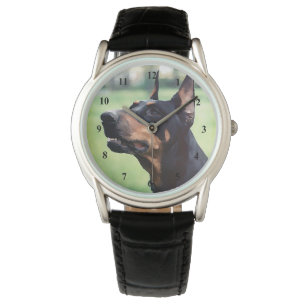 Dreamy Doberman Pinscher Face Painting Armbanduhr