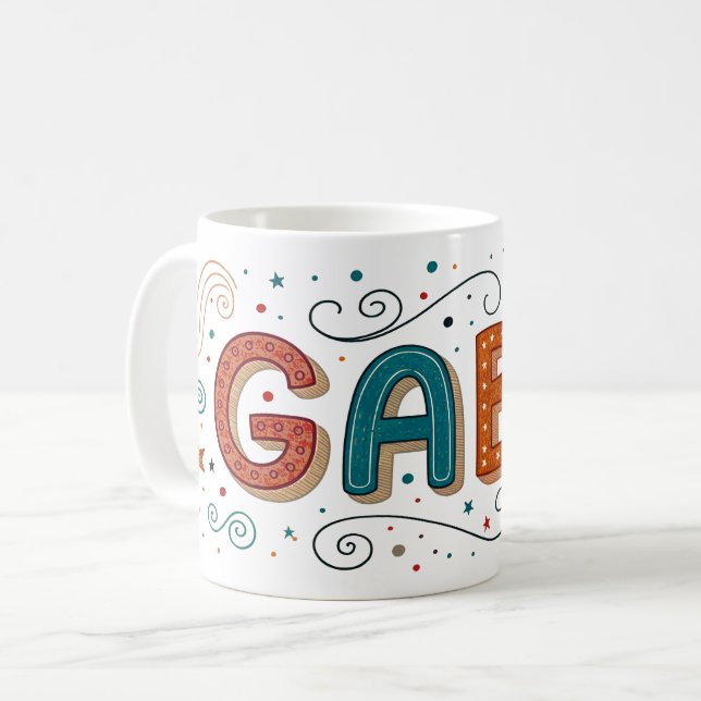 Dreamy Doodles Gaby 1 Kaffeetasse (Vorderseite Links)