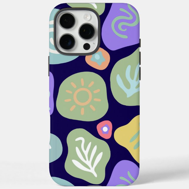 Dreamy Doodles - Vibrant Boho Nature Motif Design iPhone 16 Pro Max Hülle (Rückseite)