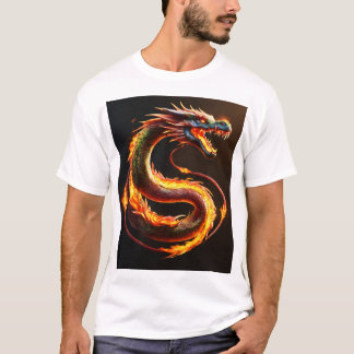 Dreamy Dragon Watercolor T-Shirt Design