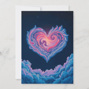 Dreamy Ethereal Herz Feiertagskarte