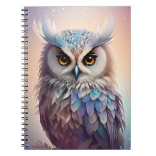 Dreamy Fantasy Owl Soft Pastellfarben Notizblock