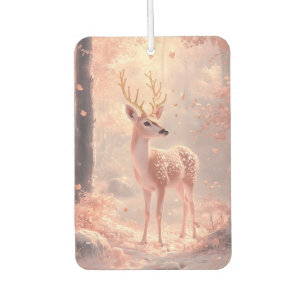 Dreamy Fawn in Pink Autumn Woods Autolufterfrischer