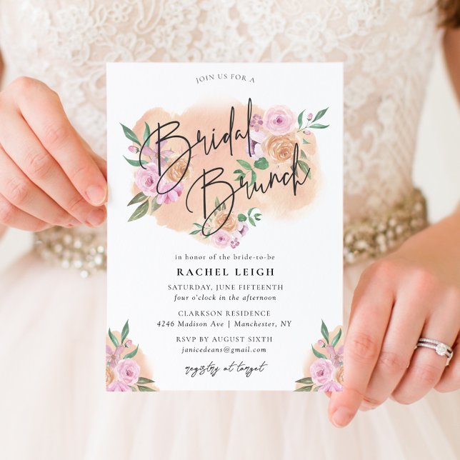 Dreamy Floral Bridal Brunch Showkarte Einladung (Von Creator hochgeladen)