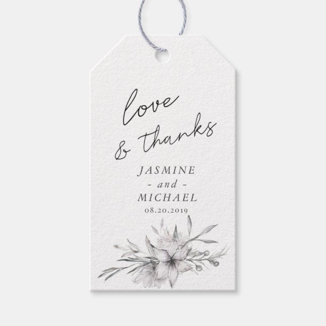 Dreamy Floral | GASTGESCHENK HOCHZEIT Geschenkanhänger (Vorderseite)
