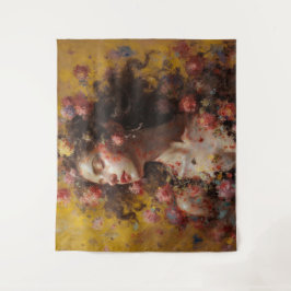 Dreamy Floral Goddess – Romantic Tapestry Wall Art Wandteppich