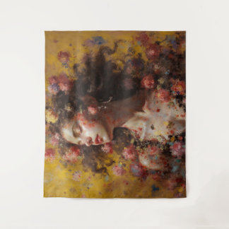 Dreamy Floral Goddess – Romantic Tapestry Wall Art Wandteppich