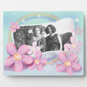 Dreamy Floral Pastel Art Plaque Fotoplatte