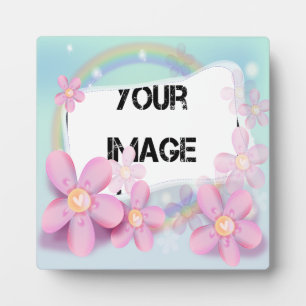 Dreamy Floral Pastel Art Plaque Fotoplatte