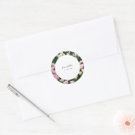 Dreamy Floral Wedding Runder Aufkleber