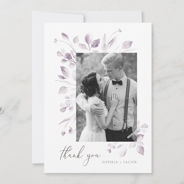 Dreamy Foliage Danky Card Dankeskarte (Vorderseite)