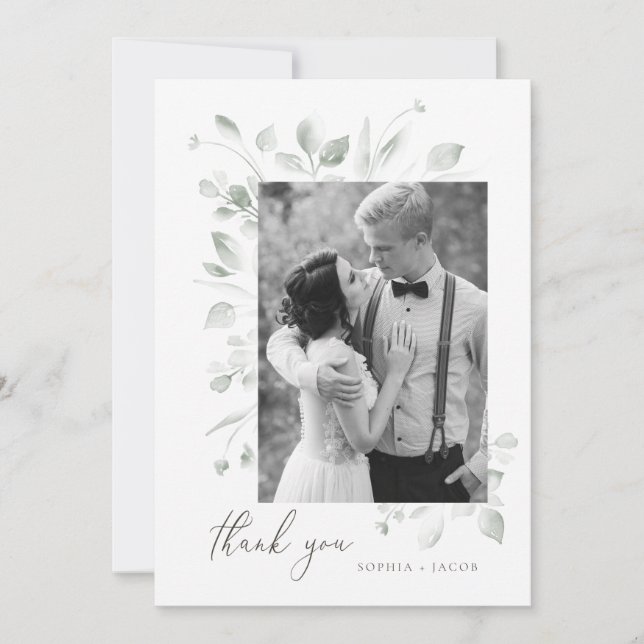 Dreamy Foliage Danky Card Dankeskarte (Vorderseite)