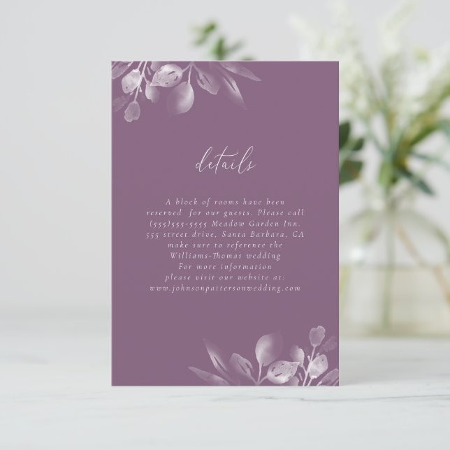 Dreamy Foliage RSVP-Karte RSVP Karte (Stehend Vorderseite)