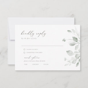 Dreamy Foliage UAwg mit Menüoptionen RSVP Karte