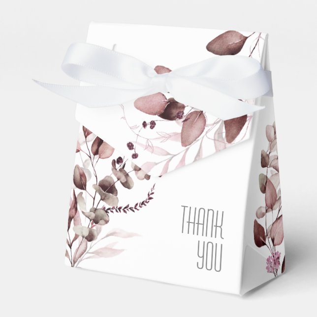 Dreamy Foliage Wedding Burgundy ID817 Geschenkschachtel (Vorderseite)