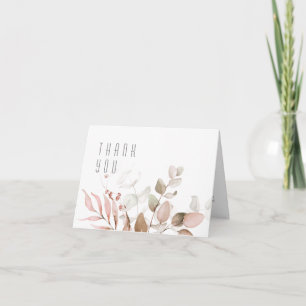 Dreamy Foliage Wedding Vielen Dank Blush Pink ID81 Karte