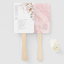 Dreamy Foliage Wedding Zeremony Blush Pink ID817 Fächer
